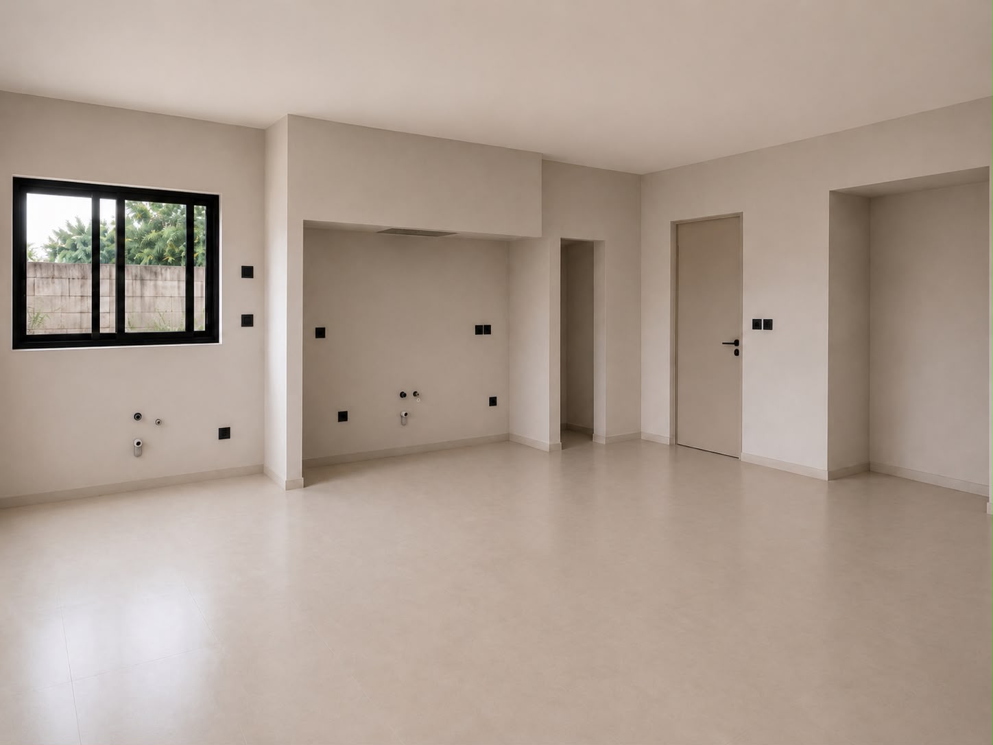 Kitchen space prepared for installation
